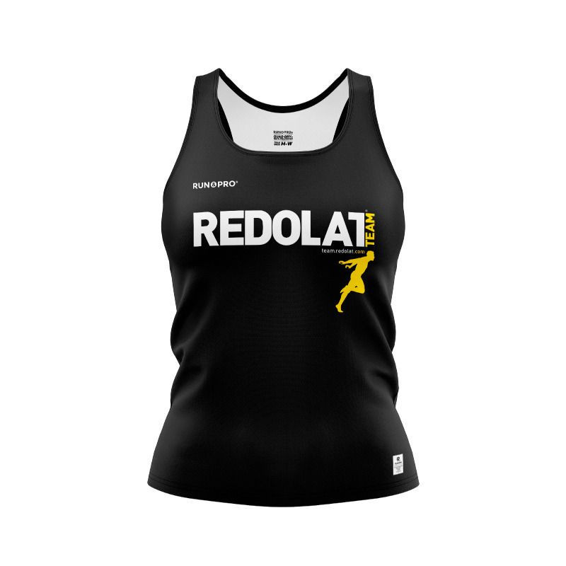 CAMISETA TÉCNICA TIRANTES REDOLAT TEAM NEGRA MUJER